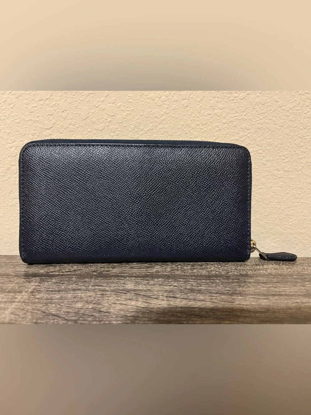 Coach Accordion Zip Wallet Midnight Blue - Picture 3 of 12